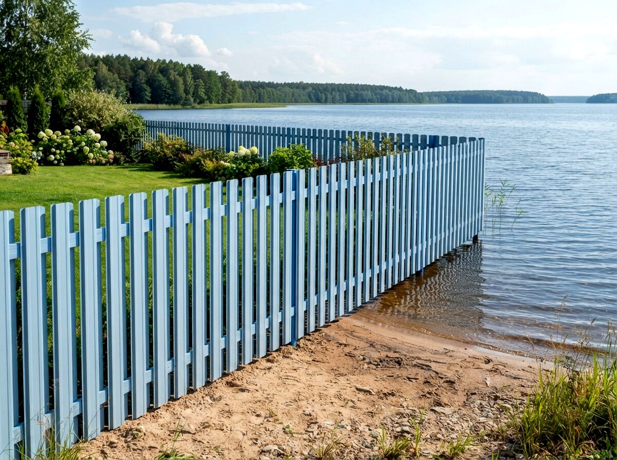 Евроштакетник «озёрная гладь», дом у Муромского озера